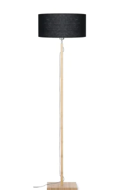 GOOD&MOJO Vloerlampen|Vloerlamp Fuji Bamboe en Eco linnen