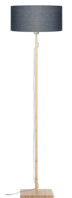 GOOD&MOJO Vloerlampen|Vloerlamp Fuji Bamboe en Eco linnen