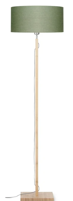 GOOD&MOJO Vloerlampen|Vloerlamp Fuji Bamboe en Eco linnen
