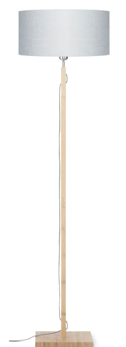 GOOD&MOJO Vloerlampen|Vloerlamp Fuji Bamboe en Eco linnen