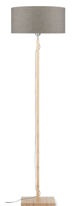 GOOD&MOJO Vloerlampen|Vloerlamp Fuji Bamboe en Eco linnen