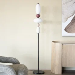 By-Boo Vloerlampen|Vloerlamp Garca Keramiek en glas, 163cm hoog Veelkleurig