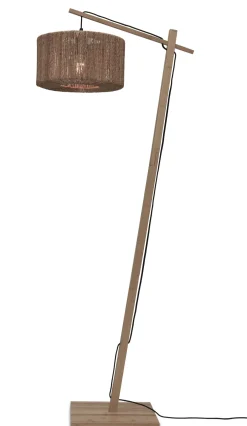 GOOD&MOJO Vloerlampen|Vloerlamp Iguazu Rond, Bamboe en jute, 150cm