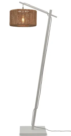 GOOD&MOJO Vloerlampen|Vloerlamp Iguazu Rond, Bamboe en jute, 150cm