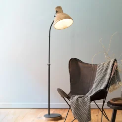 Light & Living Vloerlampen|Vloerlamp Imbert, donker bruin-mat zwart