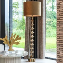 Richmond Interiors Vloerlampen|Vloerlamp Jane 138cm, kleur (excl. kap) Goud