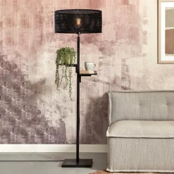 GOOD&MOJO Vloerlampen|Vloerlamp Java Met 2 plankjes, Bamboe