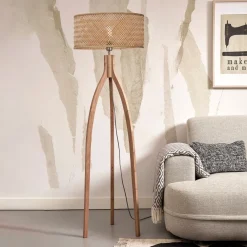 GOOD&MOJO Vloerlampen|Vloerlamp Java 3-poot, Bamboe