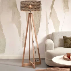 GOOD&MOJO Vloerlampen|Vloerlamp Java 4-poot, Bamboe