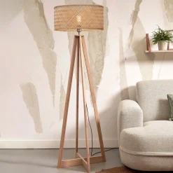 GOOD&MOJO Vloerlampen|Vloerlamp Java 4-poot, Bamboe