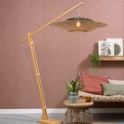 GOOD&MOJO Vloerlampen|Vloerlamp Kalimantan Bamboe, 207cm, kleur Naturel