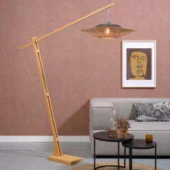GOOD&MOJO Vloerlampen|Vloerlamp Kalimantan Bamboe, 207cm, kleur Naturel
