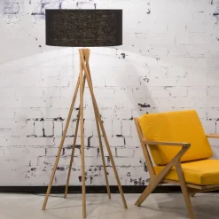 GOOD&MOJO Vloerlampen|Vloerlamp Kilimanjaro Bamboe en Eco linnen