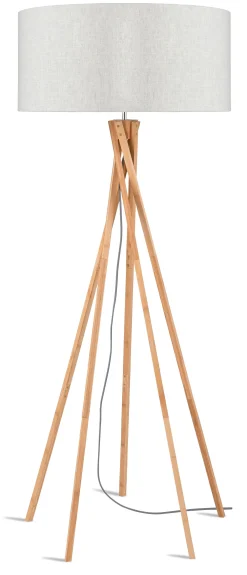 GOOD&MOJO Vloerlampen|Vloerlamp Kilimanjaro Bamboe en Eco linnen