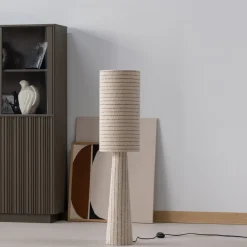 WOOOD Vloerlampen|Vloerlamp Loft Bouclé met dessin, 130cm