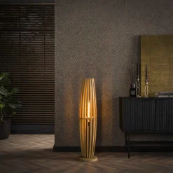 LifestyleFurn Vloerlampen|Vloerlamp Lori Mangohout Massief mango naturel