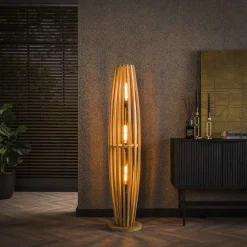 LifestyleFurn Vloerlampen|Vloerlamp Lori Mangohout Massief mango naturel