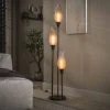 LifestyleFurn Vloerlampen|Vloerlamp Luvia Frosted Glas, 3-lamps, kleur Sienna Bruin