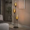 LifestyleFurn Vloerlampen|Vloerlamp Luvia Glas, 3-lamps, kleur Sienna Bruin