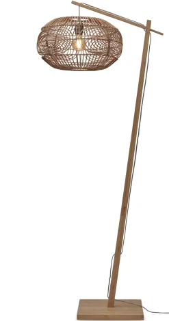 GOOD&MOJO Vloerlampen|Vloerlamp Madeira Bamboe en rotan, 176cm