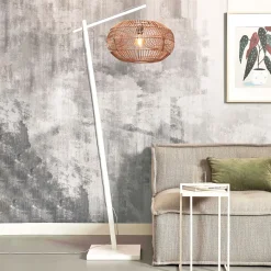 GOOD&MOJO Vloerlampen|Vloerlamp Madeira Bamboe en rotan, 176cm