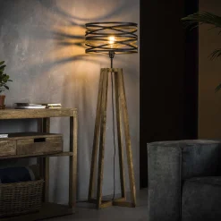 LifestyleFurn Vloerlampen|Vloerlamp Manuel 1-lamps, 140cm Slate Grey