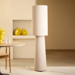 Light & Living Vloerlampen|Vloerlamp Mikkel Bouclé 165cm