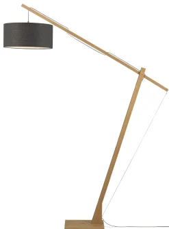 GOOD&MOJO Vloerlampen|Vloerlamp Montblanc Bamboe en Eco linnen