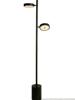 GOOD&MOJO Vloerlampen|Vloerlamp Okinawa Essenhout, 2-lamps, kleur Groen