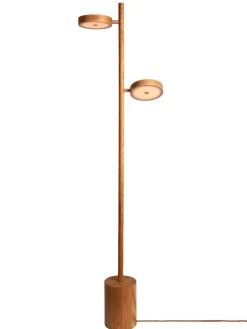 GOOD&MOJO Vloerlampen|Vloerlamp Okinawa Essenhout, 2-lamps, kleur Naturel