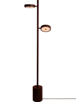 GOOD&MOJO Vloerlampen|Vloerlamp Okinawa Essenhout, 2-lamps, kleur Bruin
