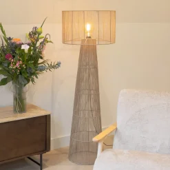 By-Boo Vloerlampen|Vloerlamp Oshu Jute, 146cm hoog