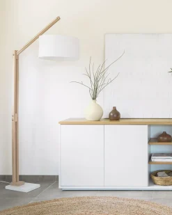 Kave Home Vloerlampen|Vloerlamp Riaz Wit