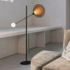 Zuiver Vloerlampen|Vloerlamp Sirius 140cm, kleur Zwart/Goud