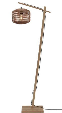 GOOD&MOJO Vloerlampen|Vloerlamp Tanami Bamboe en rotan, 150cm