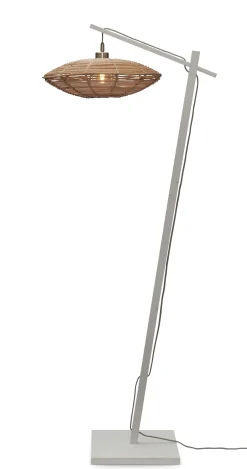 GOOD&MOJO Vloerlampen|Vloerlamp Tanami Bamboe en rotan, 150cm