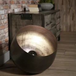 LifestyleFurn Vloerlampen|Vloerlamp Tieme Ø50cm Zwart nikkel