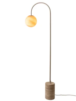 it's about RoMi Vloerlampen|Vloerlamp Tivoli Travertin en glas, 163cm