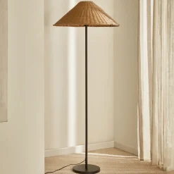 Kave Home Vloerlampen|Vloerlamp Urania 154cm, Rotan Naturel