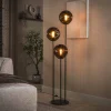 LifestyleFurn Vloerlampen|Vloerlamp Yair Glas, 3-lamps, kleur Sienna Bruin