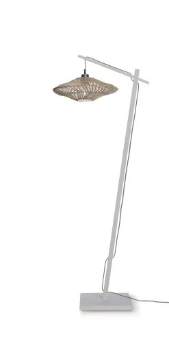 GOOD&MOJO Vloerlampen|Vloerlamp Zanzibar Bamboe en rotan, 150cm