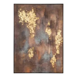 Richmond Interiors Wandpanelen|Wall Art Golden Gleam Jute, 140 x 100cm Goud