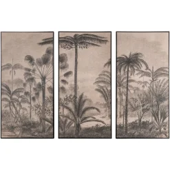 Richmond Interiors Wandpanelen|Wall Art Rhapsody Jute, Set van 3 stuks Bruin