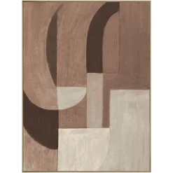 Richmond Interiors Wandkleden|Wall Art Tatu Rechts, 120 x 90cm Bruin