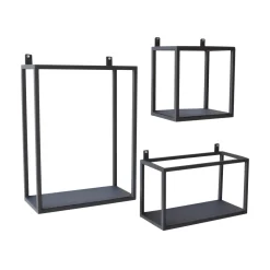 Urban Interiors Wandrekjes & Wandplanken|Wandboxes (Set van 3), kleur Vintage Black