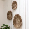 MUST Living Wandpanelen|Wanddecoratie Flower Set van 3 stuks, Abaca