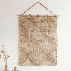 MUST Living Sohome Giftcard|Wandpanelen|Wanddecoratie Round&Round Abaca en Teakhout, 107 x 71cm