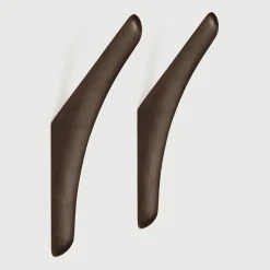 Ethnicraft Wandkapstokken|Wandhaak PI Mahoniehout, Set van 2 stuks