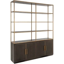 Richmond Interiors Wandrekken & Wandkasten|Wandkast Carter Eiken en metaal, 220 x 180cm Bruin