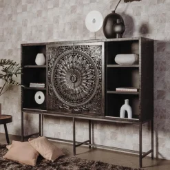 RENEW Wandrekken & Wandkasten|Wandkast Casina 200cm, kleur Zwart